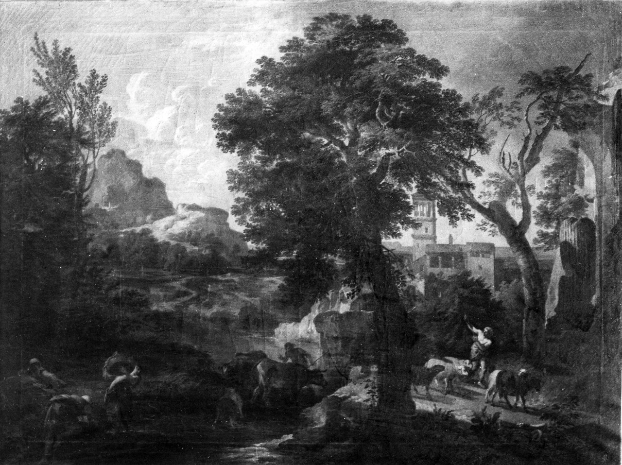 Paesaggio con rovine, figure e animali - Museo di Casa Martelli, Firenze